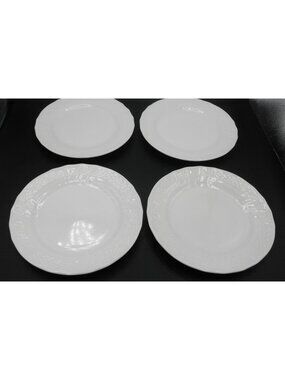 Renaissance White by Mikasa 8.25 Inch Salad Plates D4900 Set Of 4 Japan